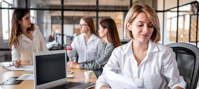 Professional translator working on certified documents